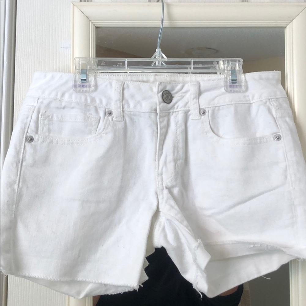 White Jean Shorts
